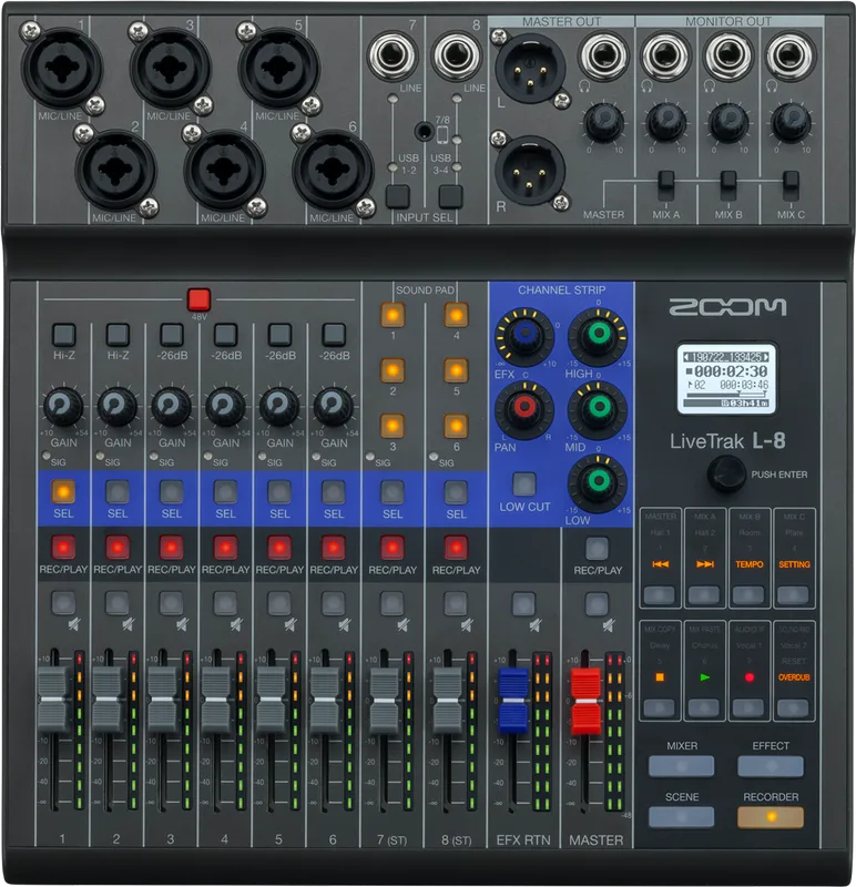 Zoom LiveTrak L-8